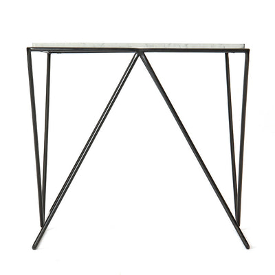 Avard Wrought Iron and Marble End Table by Darrell Landrum for Avard - WYETH