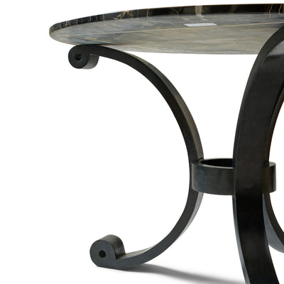 20th Century Solid Bronze Center Table With Marble Top