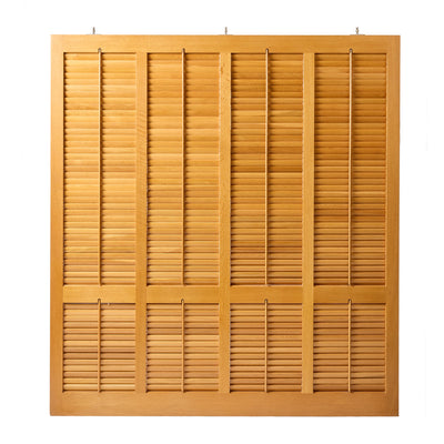 Set of Four Solid Oak Louvered Panels by Warren Platner, 1980s