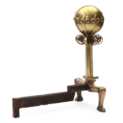 Massive Elegant Andirons from USA - WYETH