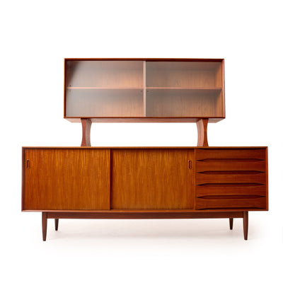 Glass Teak Cabinet by Johannes Aasbjerg, 1960s - WYETH