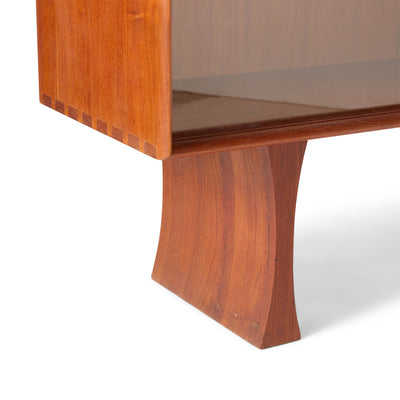 Glass Teak Cabinet by Johannes Aasbjerg, 1960s - WYETH