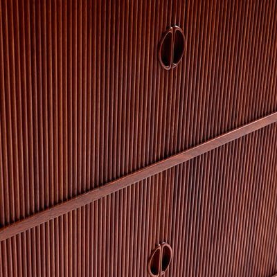 Two Level Double Tambour Door Cabinet by Peter Hvidt & Orla Mölgaard-Nielsen for Soborg Mobelfabrik - WYETH