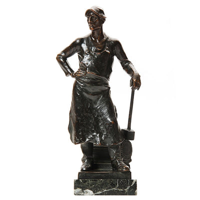 Sculpture of Standing Blacksmith by Adolf Joseph Phol - WYETH