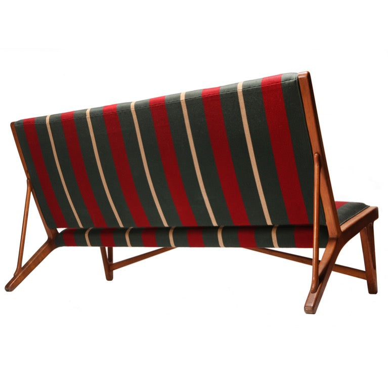 An Early Low Seat Settee or Bench by Hans J. Wegner for Johannes Hansen, 1949