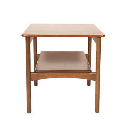 Solid Teak and Oak Side Table by Hans J. Wegner for Johannes Hansen, 1950's - WYETH