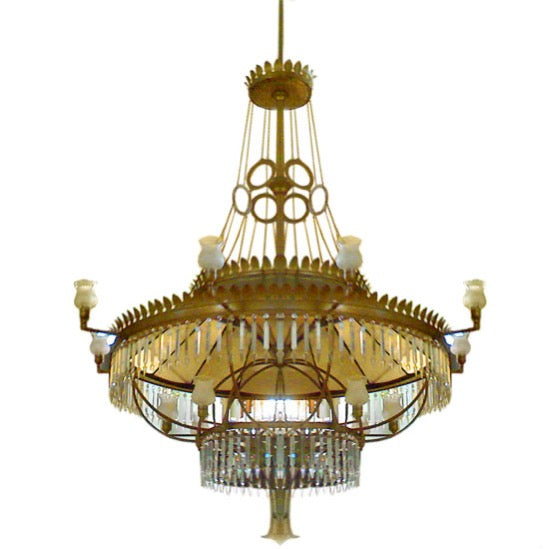 Massive Frink Chandelier by Frink Co.