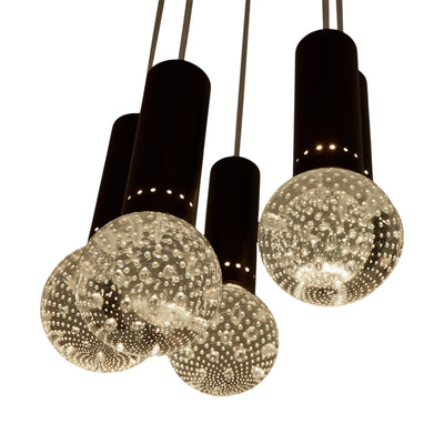 Murano Glass Five Sphere Pendant for Lightolier