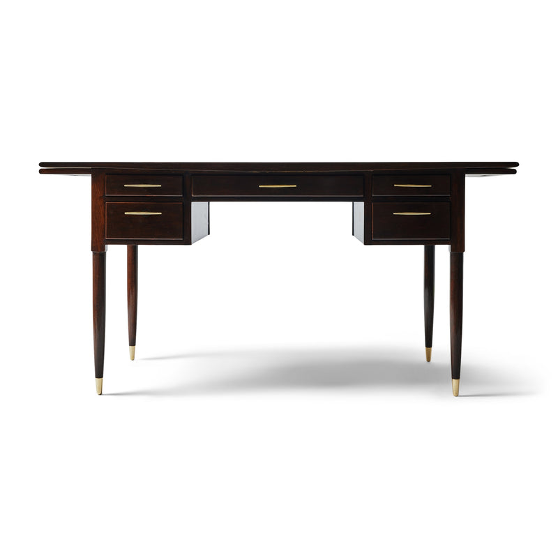 Walnut Desk with Drawers and Extension by Edward Wormley for Dunbar, 1950s