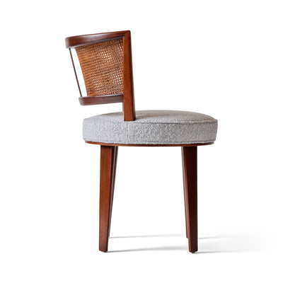Round Swivel Chair with Cane Back by Edward Wormley for Dunbar