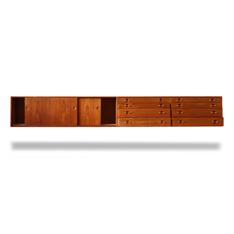 Wall Mount Teak Cabinets by Hans J. Wegner for Johannes Hansen, 1951 - WYETH