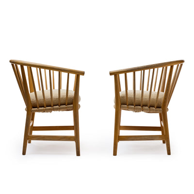 Spindle Back Ash Lounge Chairs Model PP-112 by Hans J. Wegner for PP Møbler