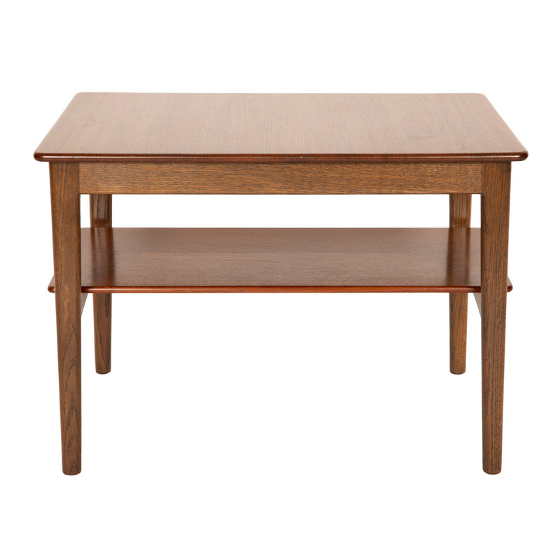 Solid Teak and Oak Side Table by Hans J. Wegner for Johannes Hansen, 1950's - WYETH
