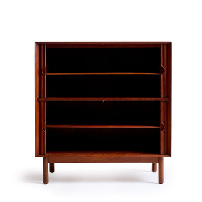Two Level Double Tambour Door Cabinet by Peter Hvidt & Orla Mölgaard-Nielsen for Soborg Mobelfabrik - WYETH