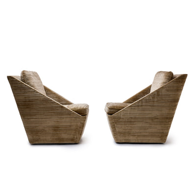 Darrell Lounge Chair in Cut Velvet by WYETH, 2000's - WYETH