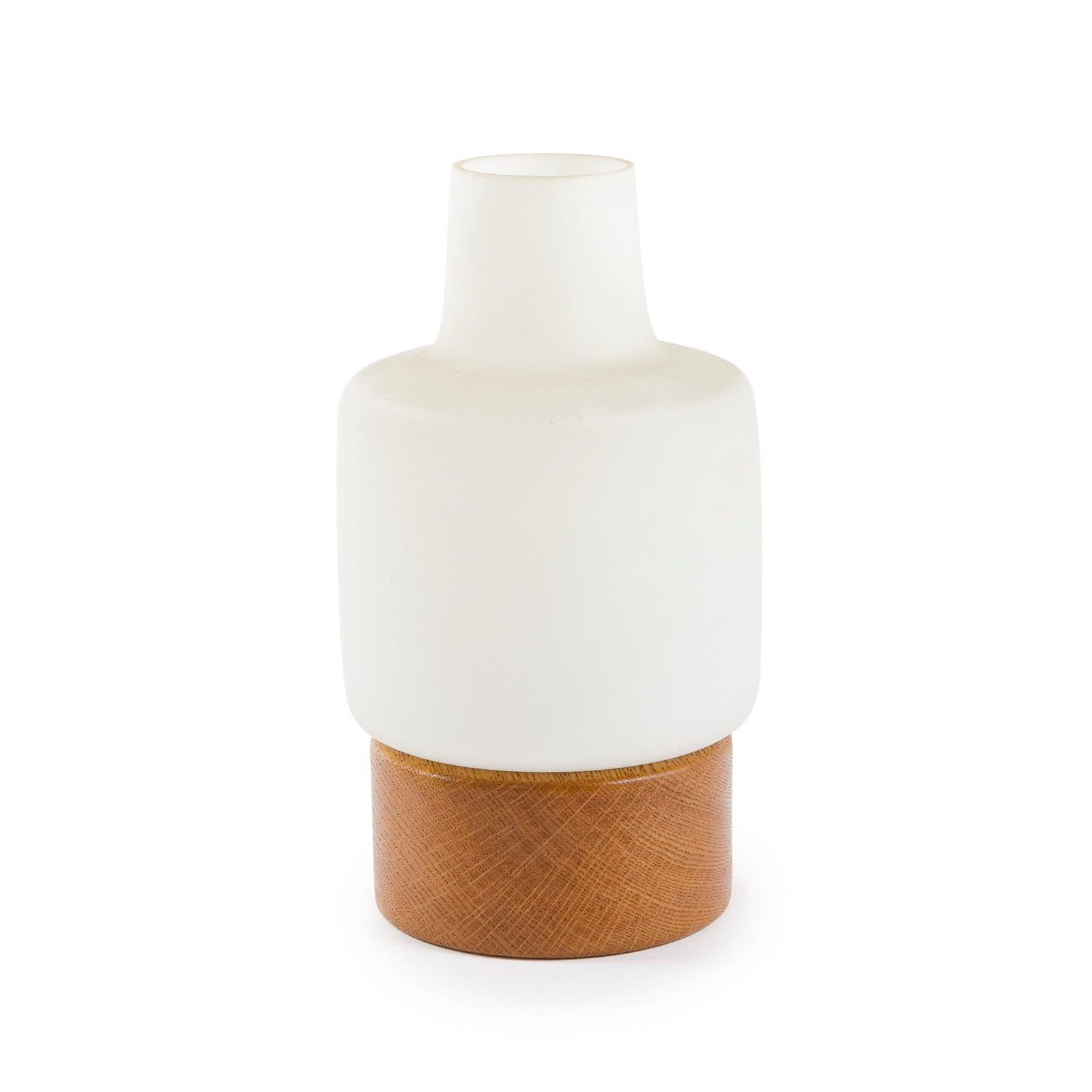 Glass Chimney Shade Oak Table Lamp for Luxus
