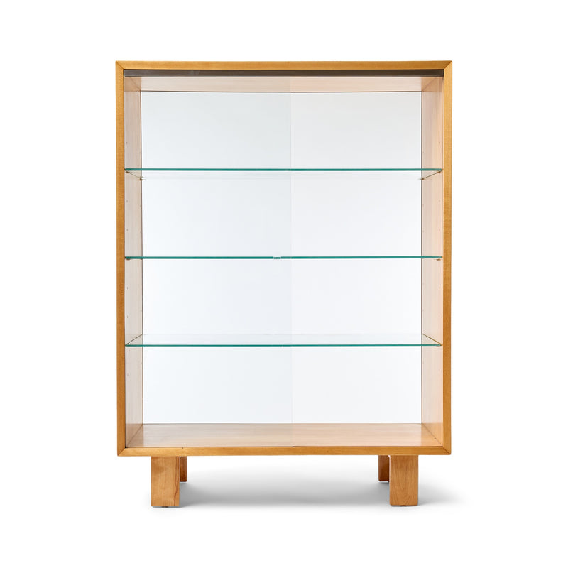 Two Sided Glass Display Vitrine Cabinet by George Nelson for Herman Miller