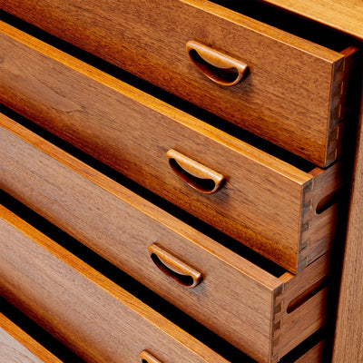 Five Drawer Cabinet In Solid Teak by Peter Hvidt & Orla Mølgaard-Nielsen for Soborg Mobler