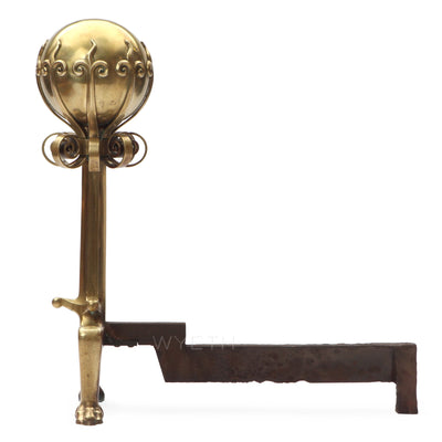 Massive Elegant Andirons from USA - WYETH