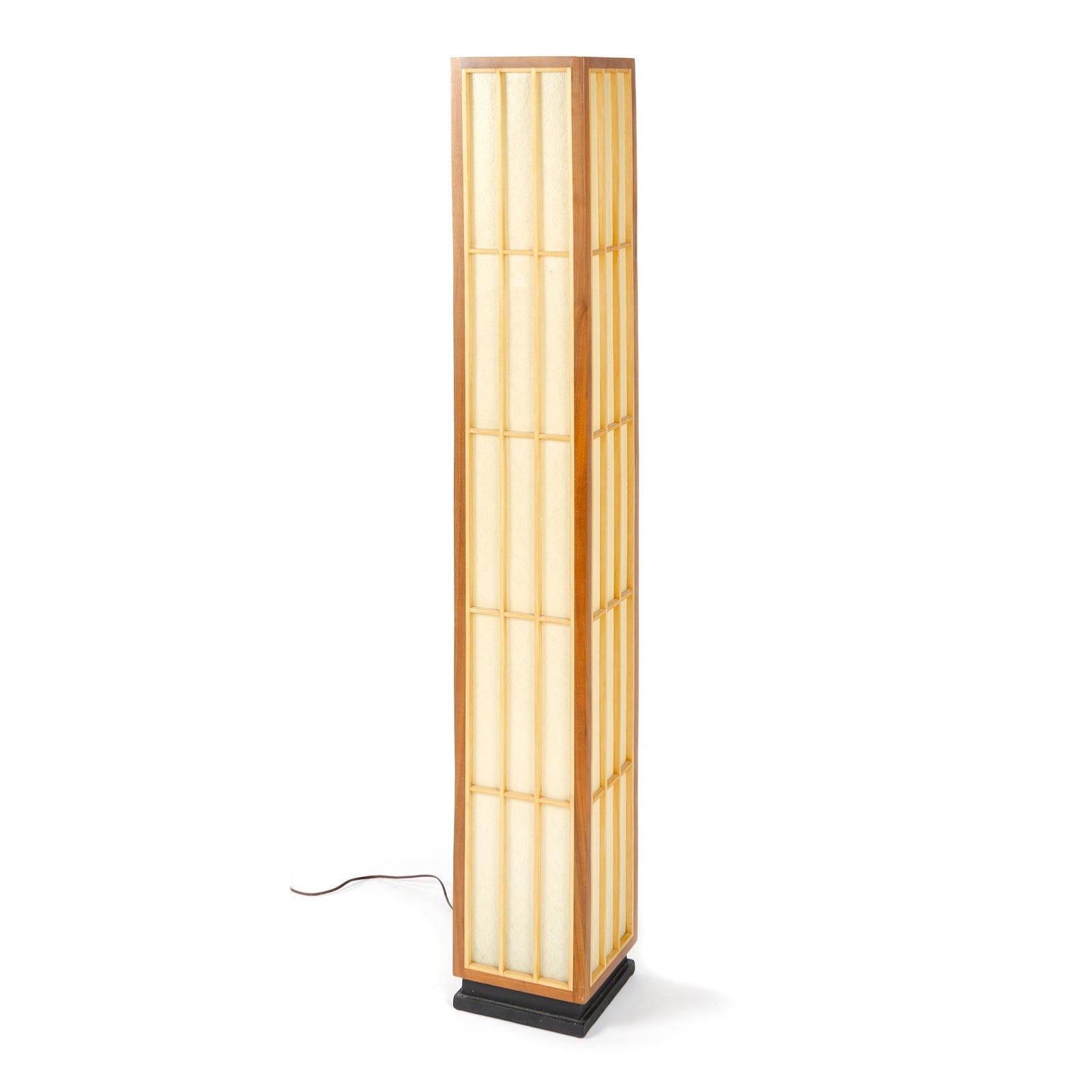 Modernist Shoji Grid Shade Floor Lamp for Lightolier, 1970's