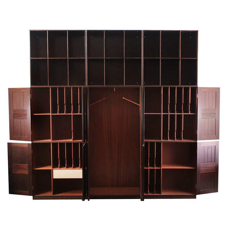 Mogens Koch Library Cabinets in Fumed Mahogany by Mogens Koch for Rud Rasmussen, 1932 - WYETH