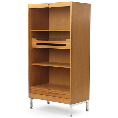 Cabinet with Tambour Door by Hans J. Wegner for Johannes Hansen