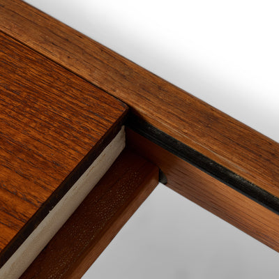 Unique Danish oak bench with a reversible leather & teak top by Unknown, 1960s - WYETH