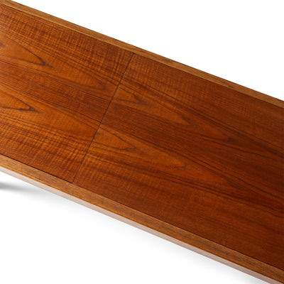 Unique Danish oak bench with a reversible leather & teak top by Unknown, 1960s - WYETH