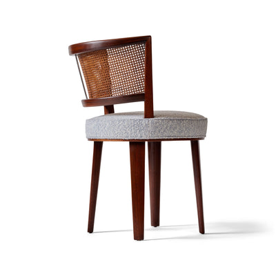 Round Swivel Chair with Cane Back by Edward Wormley for Dunbar