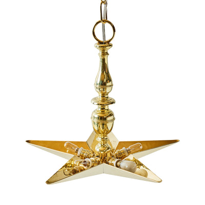 Solid Cast Bronze Star Pendant Fixture by USA