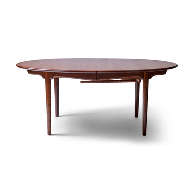 Rare Extension Table in Solid Teak and Oak by Hans J. Wegner for Johannes Hansen