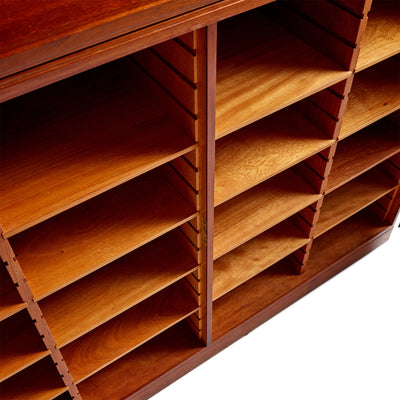 Solid Teak Cabinet with Open Shelving by Rudolf Rasmussen for Rud Rasmussen, 1960s